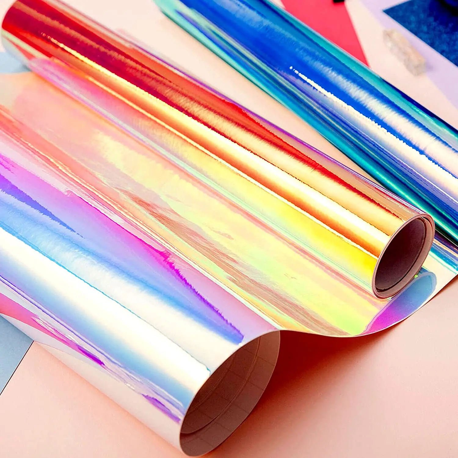 3M/Roll Wholesale Chameleon Holographic Opal Permanent Vinyl Roll Self-Adhesive Craft Sign Making Waterproof Sticker Fast Arrive