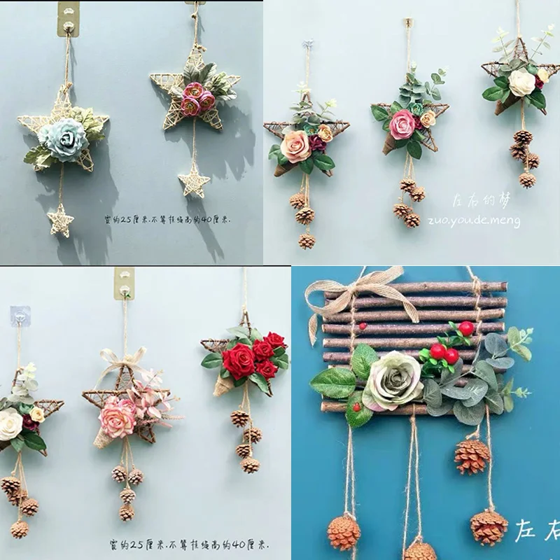 10/15/20CM Baum Wurzel Rebe Festival Stern Kranz Weihnachten Home Room Decor Zubehör Hochzeit Hintergrund Diy künstliche Pflanzen