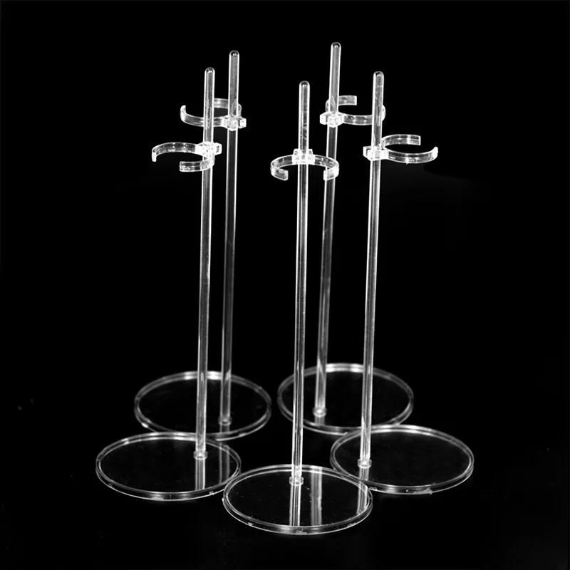 26cm Doll Stand Display Holder transparent fixed foot plastic standing display Stands for 1/6 Dolls Figure Display Holder