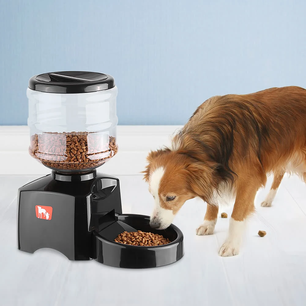 Programmable 5.5L LCD Display Automatic Pet Feeder for Cat Dog Electric Dry Food Dispenser Dish Bowl 1-3 Meal/Day