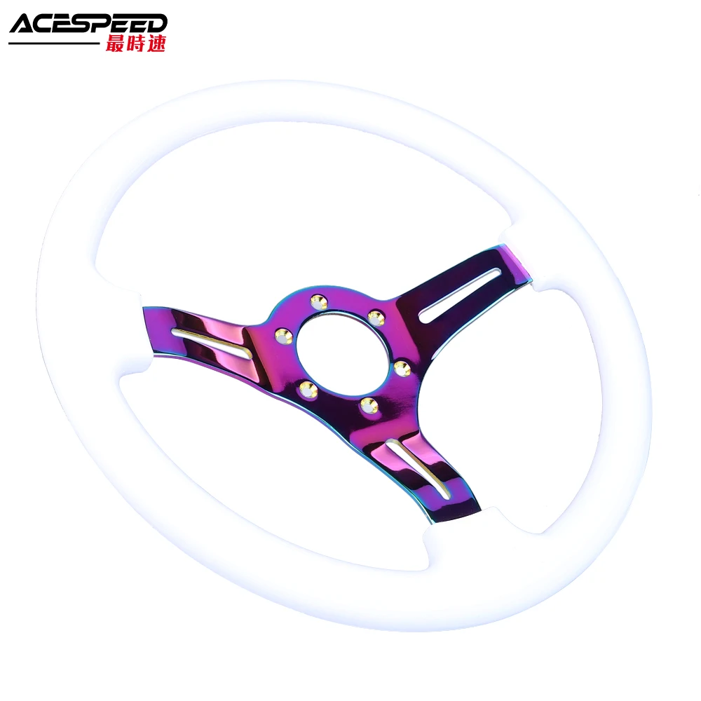 350mm 14inch Steering Wheel Plated Neochrome Frame ABS Steering Wheel Fit Car and Simulation Pc Game