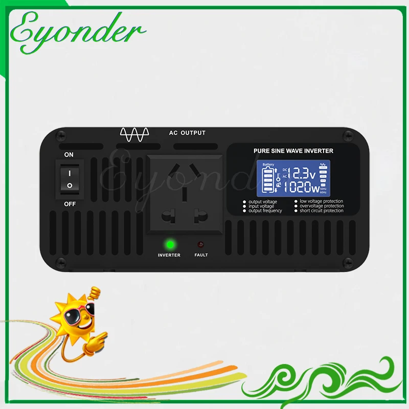 Imagem -04 - Conversor de Onda Senoidal Pura para Máquina de Lavar Conversor de Potência com 110 w ce Rohs 12v 24v 48v 60v 72v para ac 220v 1000 v
