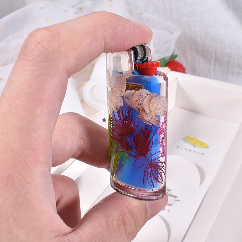 DIY Crystal Epoxy Resin Mold Lighter Protective Case Home Furnishing Ornaments Silicone Mould