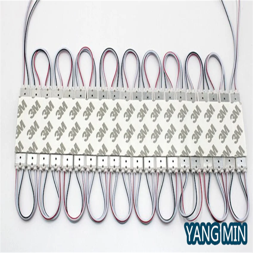 100-400PCS/LOT  Injection 3 LED Module 1.5 W Waterproof Decorative Back Light for Letter Sign Advertising Signs with 3M Tape
