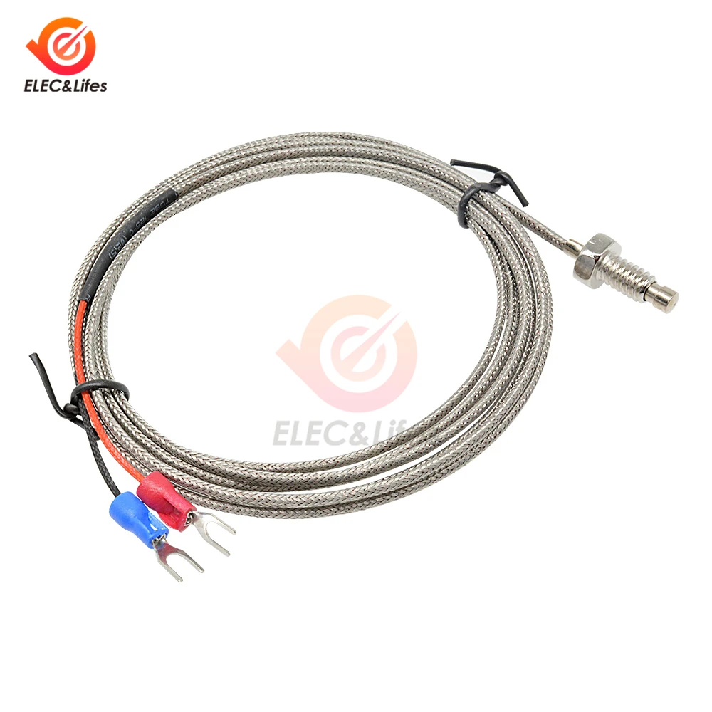 1M 2M K Type Thermocouple temperature sensor cable Stainless Steel Probe Industrial Thermal Thermocouple Tester 0-800 degree C