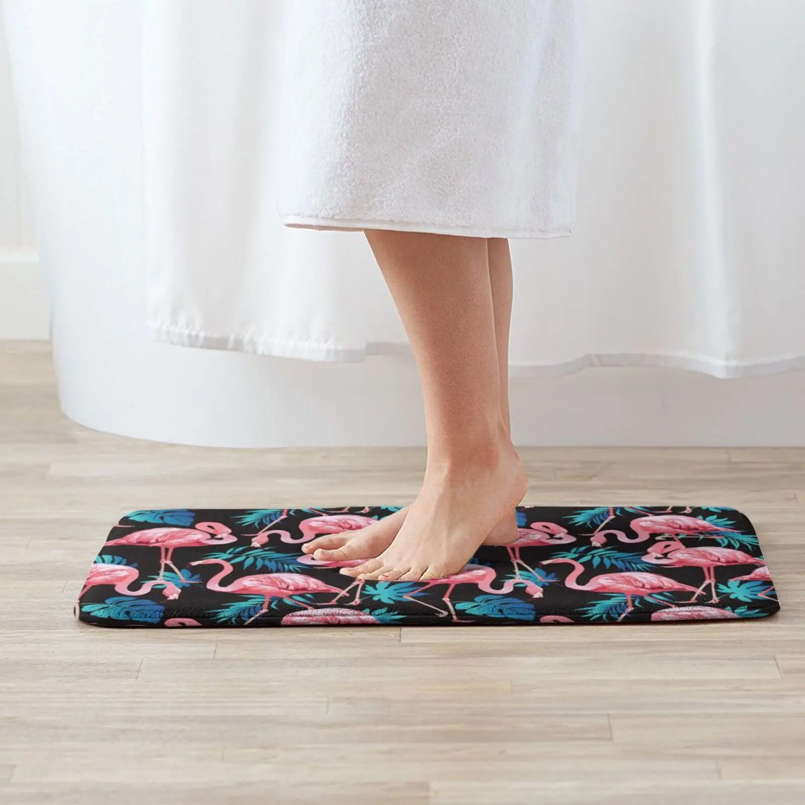 Flamingo Cute Entrance Door Mat Bath Mat Rug Bryant 24 Bryant Buckets Basketball Anti-Slip Bedroom Kitchen Foot Mat Floor Carpet