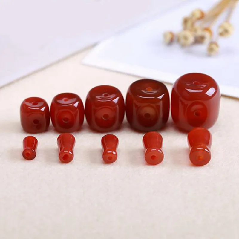 Natural Stone Three Hole Beads 12/14/16/18/20mm Column Shape Necklace Bracelet Jewelry Accessories 5Pcs wk185