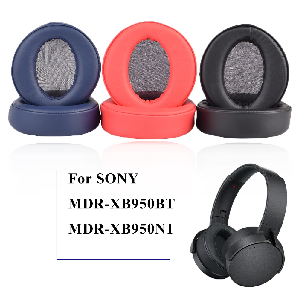 MDR-XB950BTイヤーパッド-1ペア交換プロテインレザーソニーMDR-XB950BT XB950B1ヘッドホン