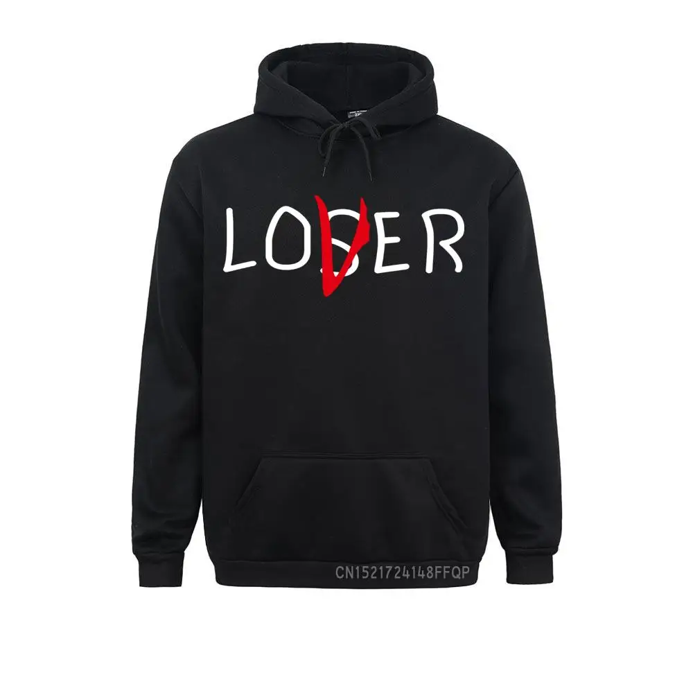 Lover Loser Printed Men Hoodie Pocket Pullover Harajuku Cozy Sweatshirt Vintage Mens Fashion Hooded Sweats Sexy Hoodies