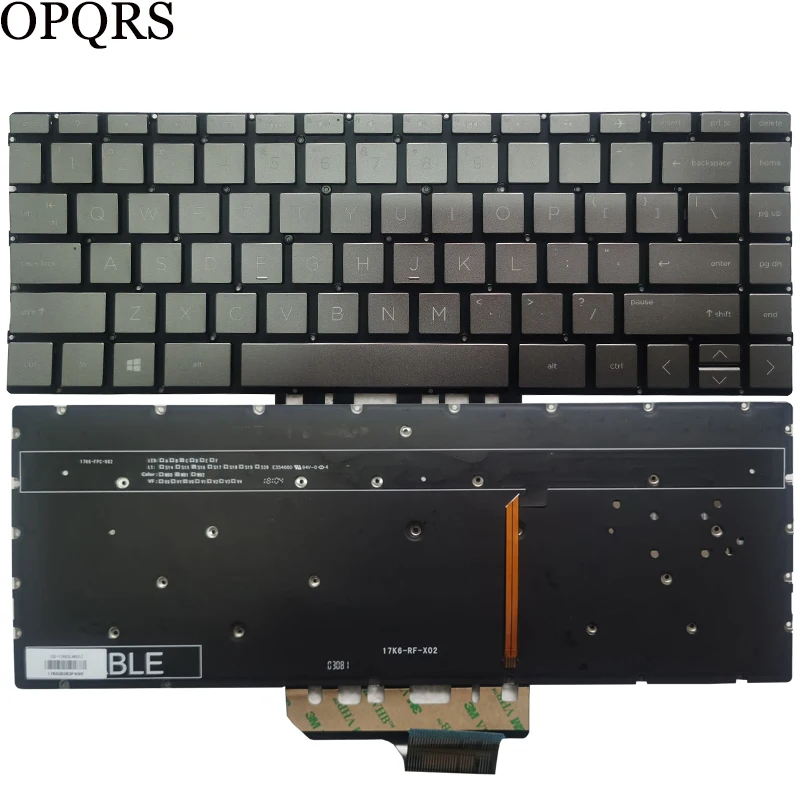 Imagem -04 - Prata Cinza Retroiluminado Teclado para Notebook hp Spectre 13-ac 13-ac000 13t-ac000 13-ac0xx 13-ac023dx 13-ac033dx 13-ac063dx us
