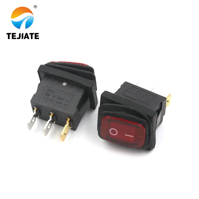 1 Buah Saklar Toggle KCD1 Kapal Type Rocker 2/3 Kaki 2 Gear Tahan Air Perahu Berbentuk Arus Tinggi Power Mikro Elektronik