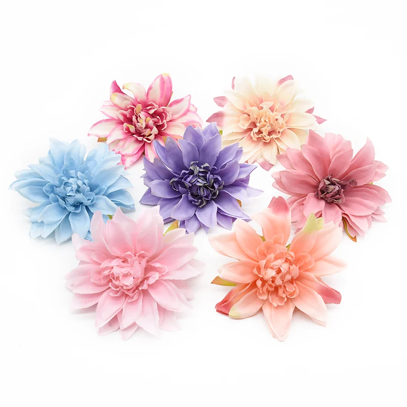 

50/100Pcs Silk Gerbera Heads Wall Wedding Home Decoration Accessories Silk Artificial Flowers Headwear Scrapbooking Christmas