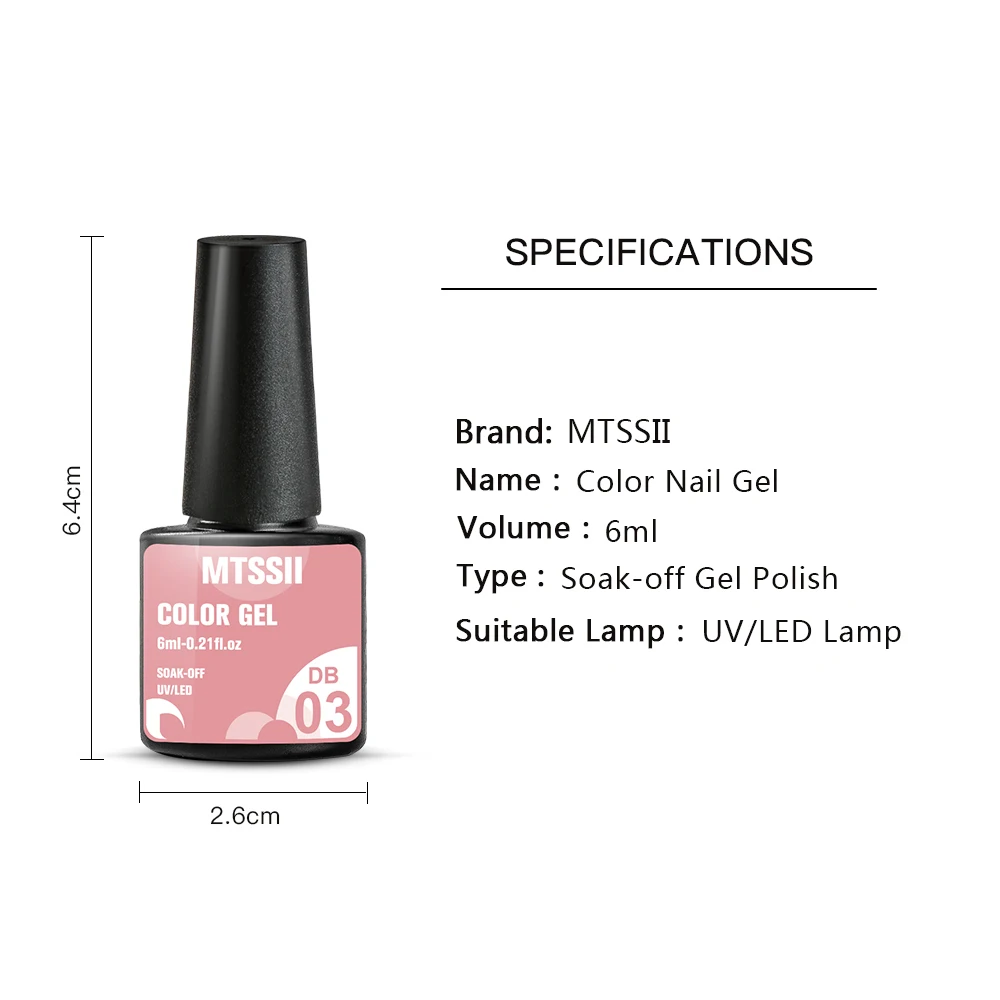 MTSSII-Juego de esmaltes de uñas en Gel, barniz semipermanente con purpurina UV, Base superior mate, 24/60/66 piezas