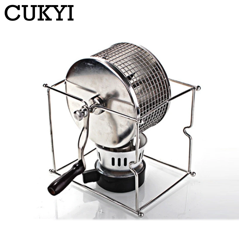 CUKYI In Acciaio Inox Handuse chicco di Caffè torrefazione di Caffè Espresso chicco di caffè Torrefazione con un bruciatore macchina funzionamento Facile