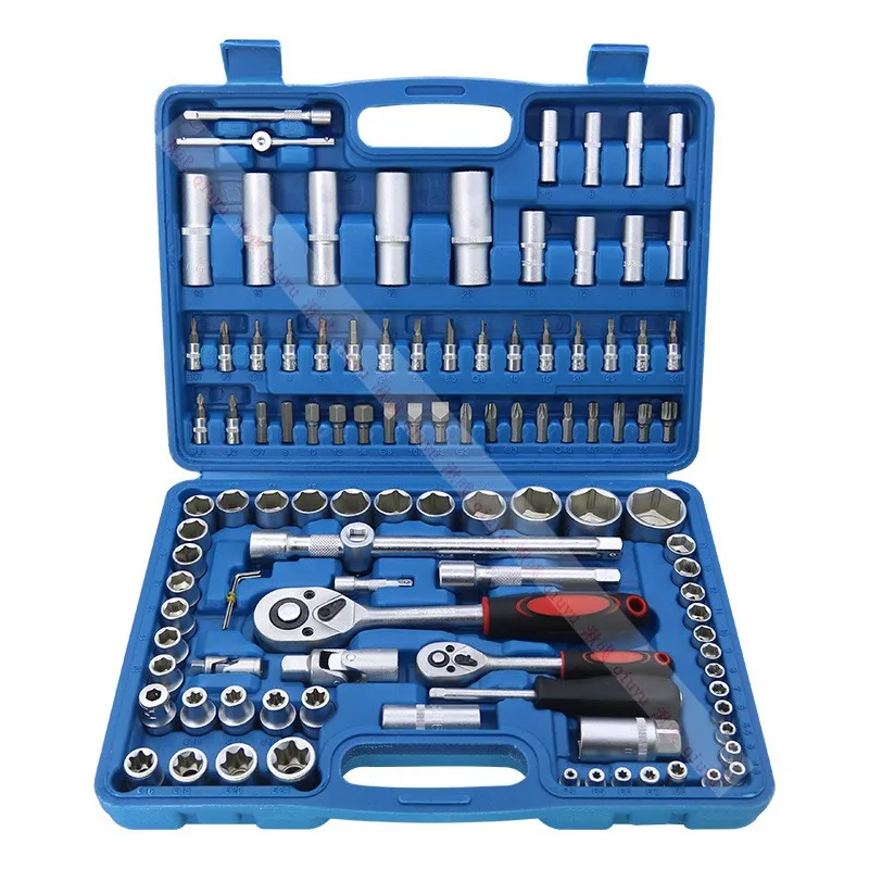 

108pcs Socket Set 1/2in 1/4in Socket Sleeve Wrench Combination Set Auto Repair Hand Tools screwdriver set Socket Wrench