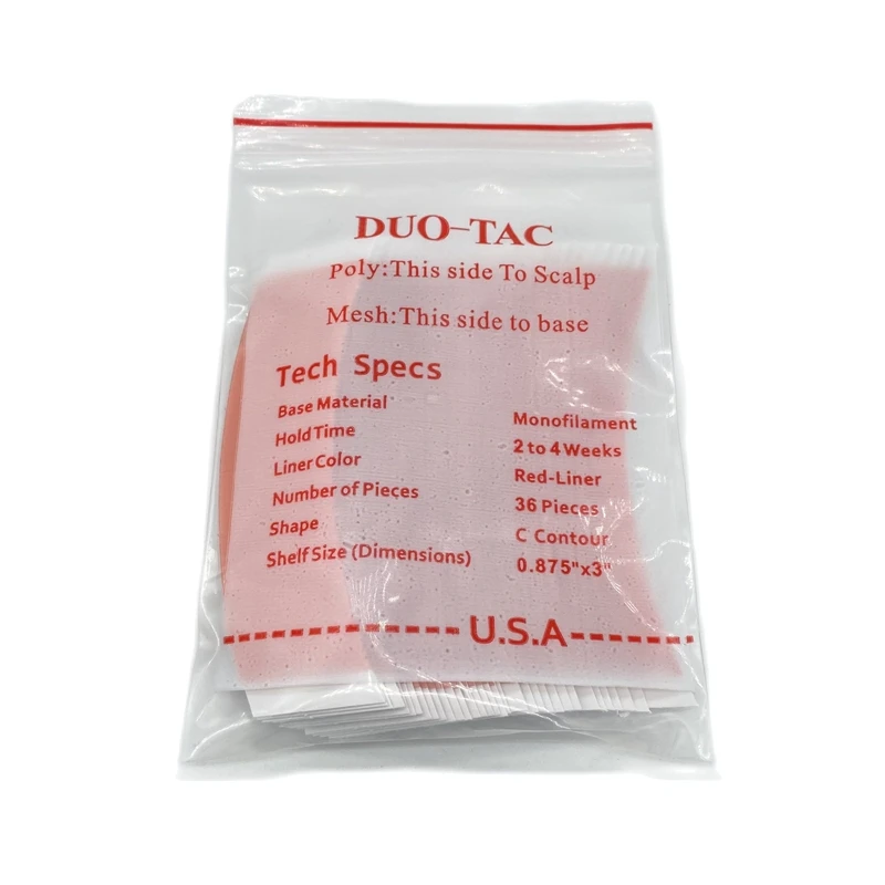 36 PCS Red Duo TAC double sided Tape for toupee wig adhesive arc super strong wig tape  4 weeks lasting