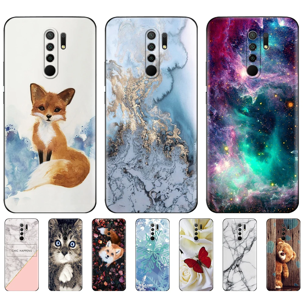 For xiaomi redmi 9 Case Soft Silicon Back Cover Phone Case For redmi 9 Case 6.53 inch etui coque bumper black tpu case