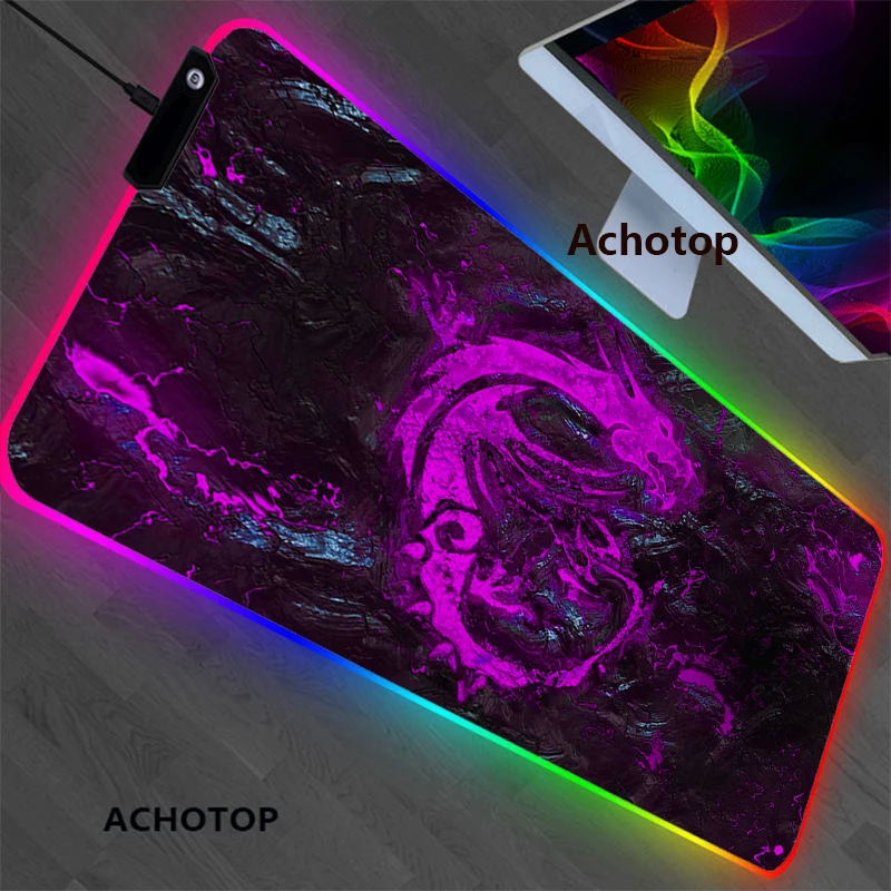 

800x300mm XL Lockedge RGB Large Gaming Mouse Pads Computer Gamer Keyboard Mouse Mat LED MSI Desk Mousepad for PC Gamer Desk Pad