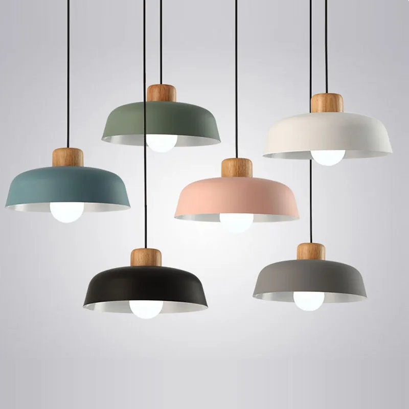 Nordic Industrial Style Pendant Lamp LED Restaurant Bar Hanging Lights Home Living Room Decoration Bedroom Kitchen Light Fixture