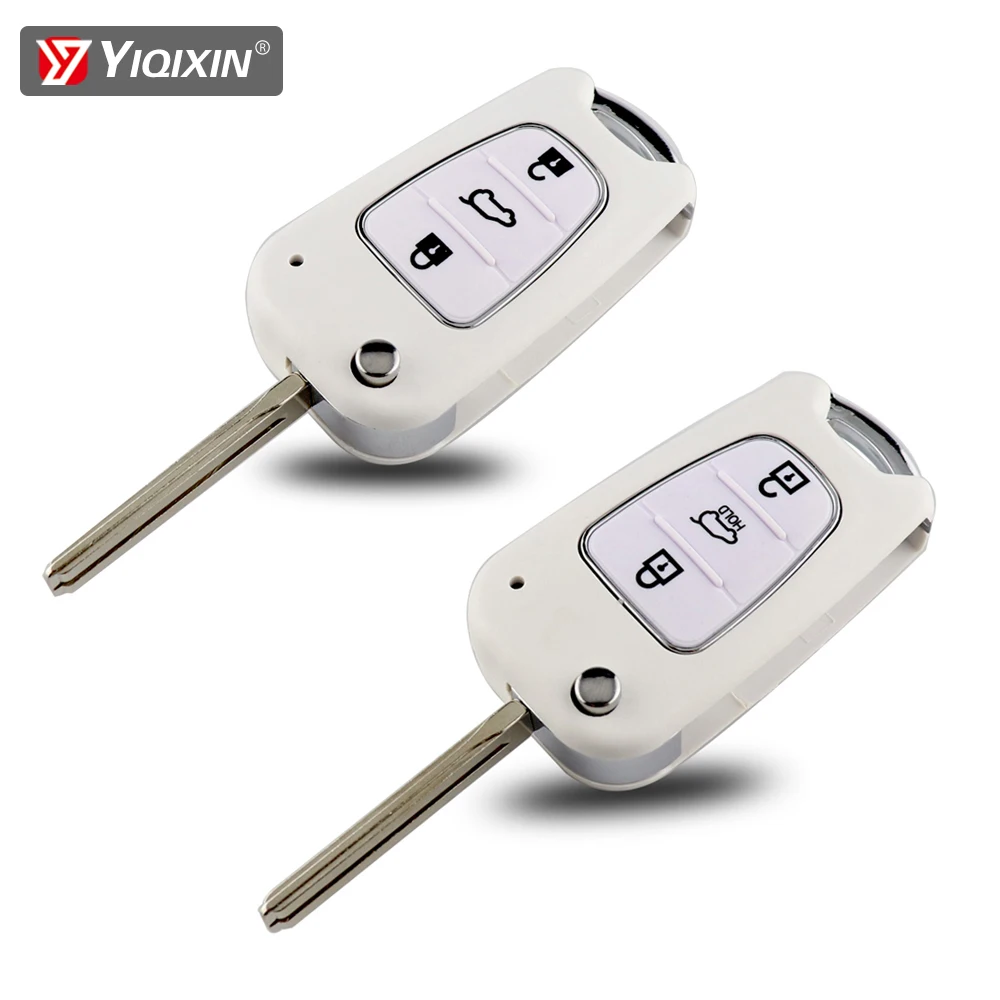 YIQIXIN For Hyundai IX35 I30 Remote Car Key Shell For Kia Rio 3 Picanto Sportage K2 K3 K5 Soul Cerato Ceed White Key Case Cover