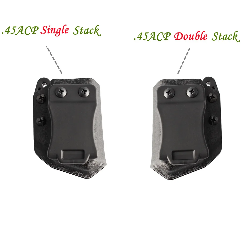 Tactical 9mm/.45CA Magazine Pouch Double Single Stack Pistol Mag Holster Universal For Glock 21 29 SIG P220 IWB/OWB Mag Case