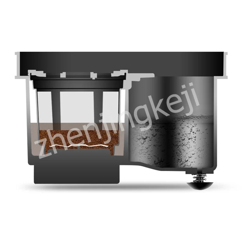 1.2L Coffee Machine Home Automatic Grinder Machine Freshly Cooked Boiled Drip Type American Coffee Pot Tea Machine 5-10 Cup