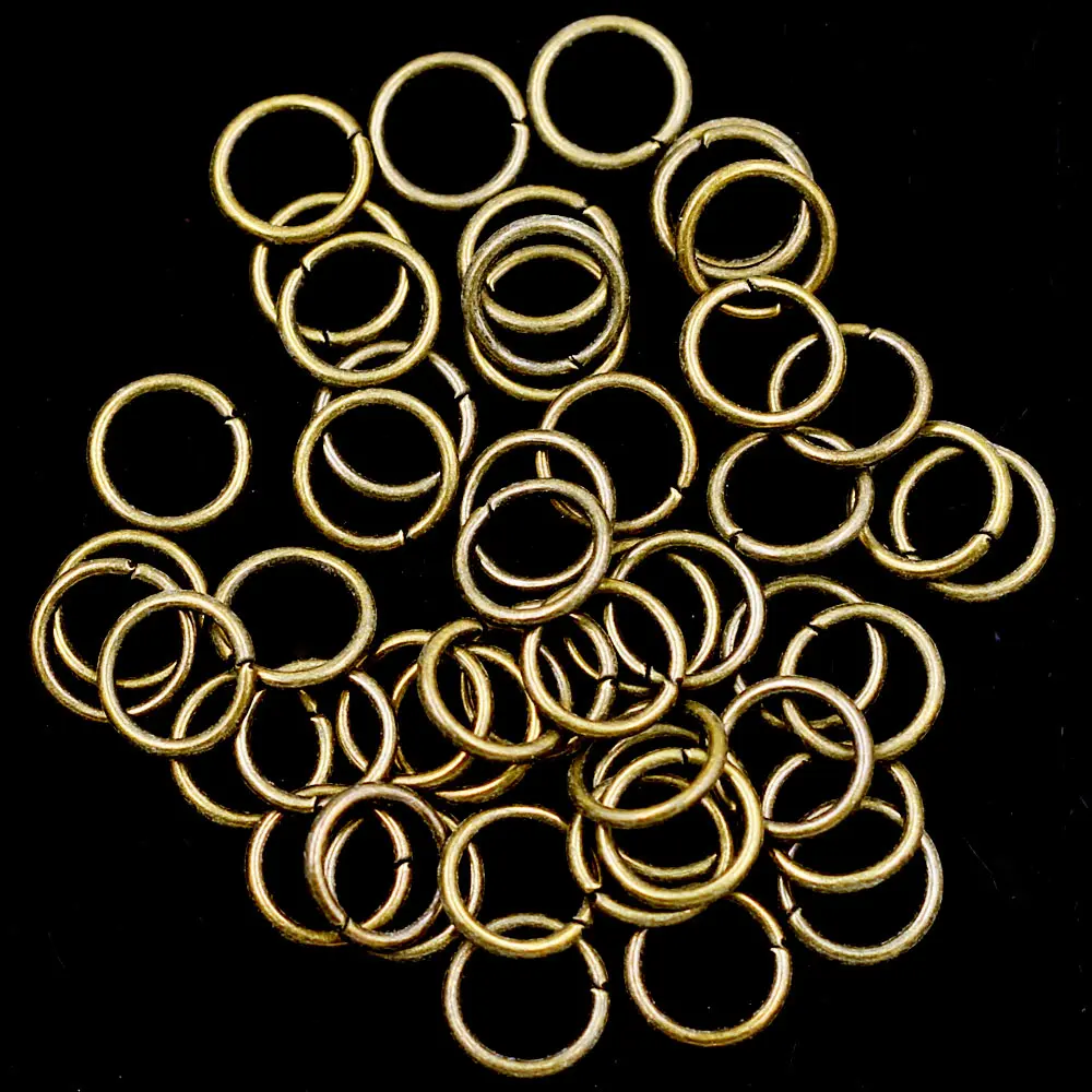 500Pcs anelli di salto aperti lega rotonda tono bronzo gioielli risultati fai da te Charms 5 x0.7mm