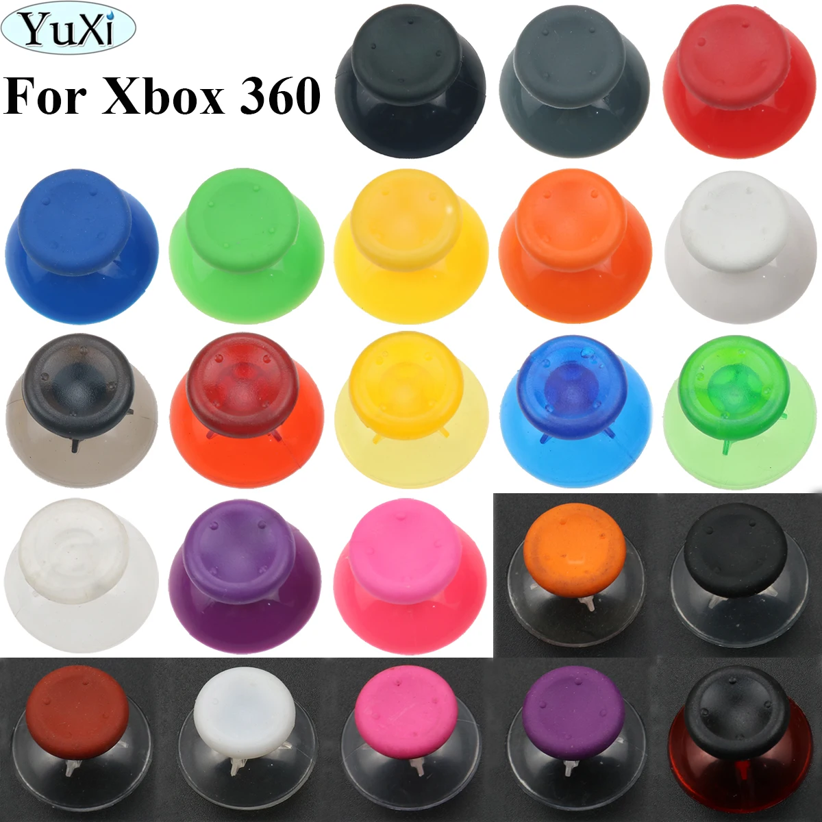 YuXi 1pcs Analog Joystick Thumb Stick Grip Cap for Xbox 360 Controller Thumbsticks Multicolor Mushroom Cap