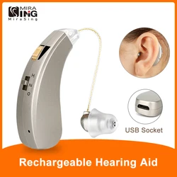 Rechargebale Hearing Aids For Deafness/Elderly AAB52SP Adjustable audifonos Mini Invisible Hearing Aids Ear Sound Amplifier