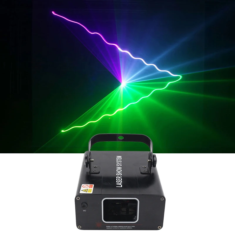 Professional DJ Laser Show Full Color 96 RGB Patterns Projector Stage Effect Lighting for Disco Xmas Party 1 Head Lazer Show