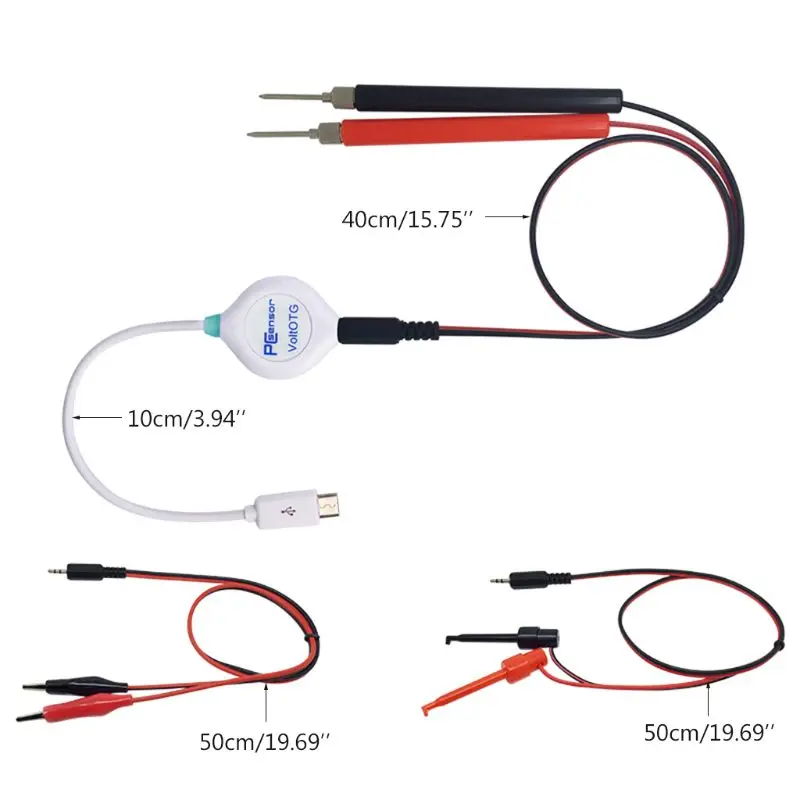 USB Voltage Meter OTG Interface for Android Phone USB Tester Voltmeter -40~ 40V DC Data Save File Function Voltmeter