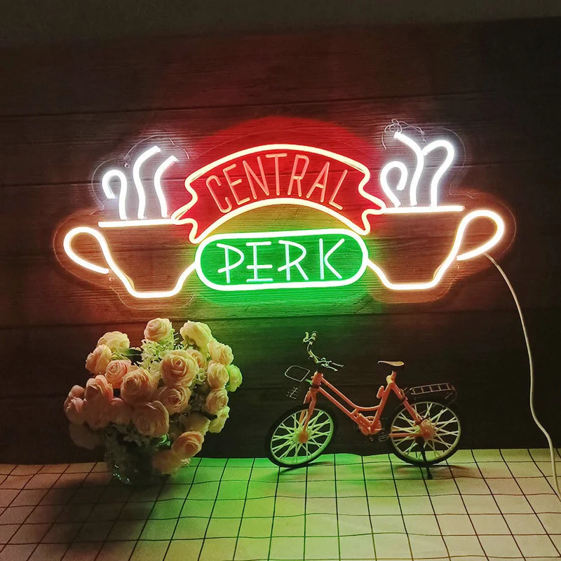 Custom Central Perk Sign Light for Wedding & Engagement Beer Bar Pub Wall Hanging Backdrop Decor