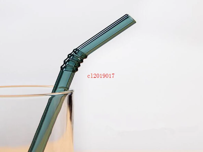 300pcs Special Fine Curved Glass Pipet Environmental Glass Health Baby Drinking Art Straws Pipette Drinking Straws Eco-friendly