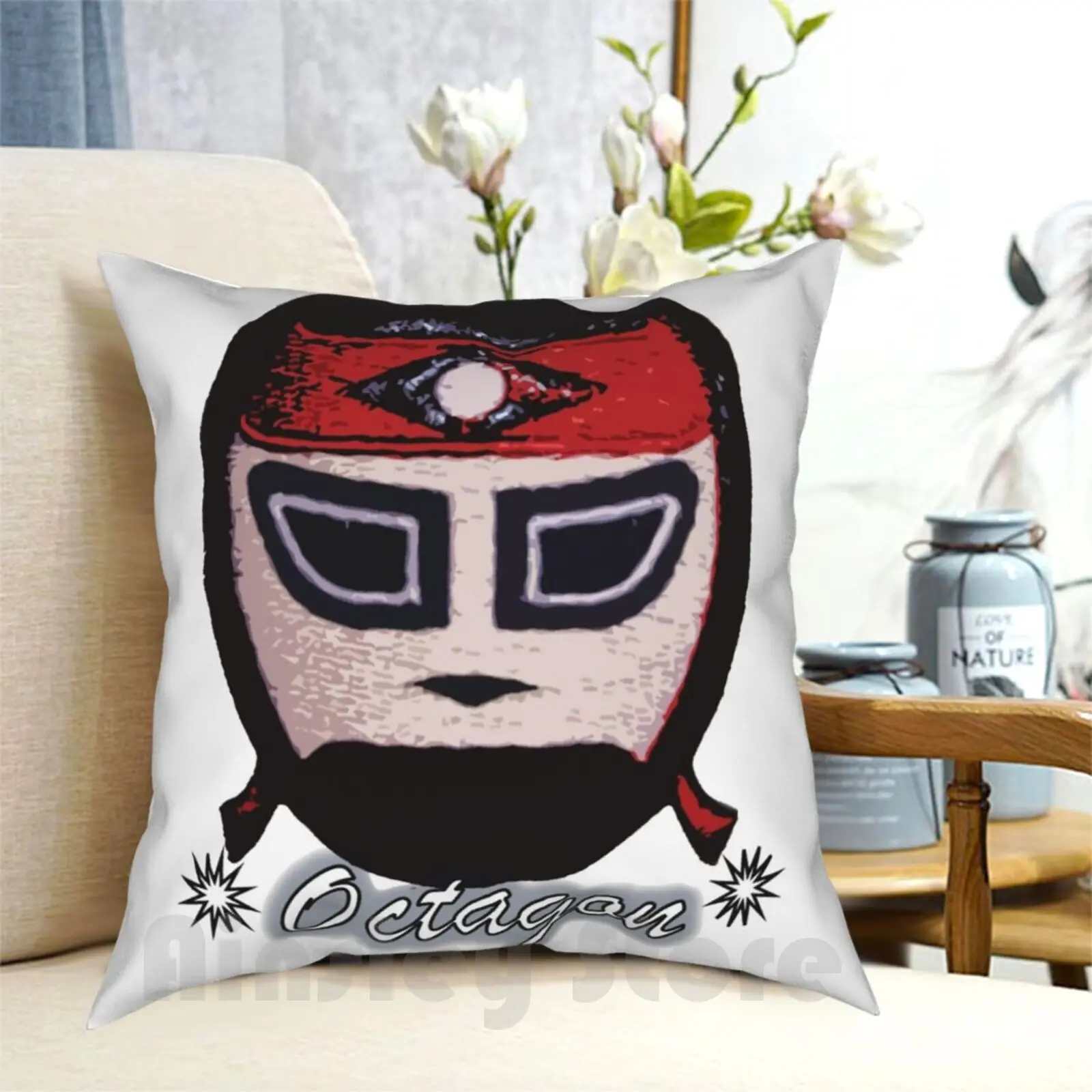 Octagon Pillow Case Printed Home Soft DIY Pillow cover Luchador Lucha Libre Mexican Wrestling Superhero Comic Santo