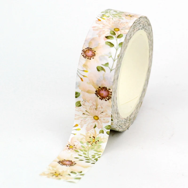 NEW 10PCS./Lot Decorative Elegant Flesh-colored Flowers Washi Tapes Paper Scrapbooking Journaling Masking Tape Stationery