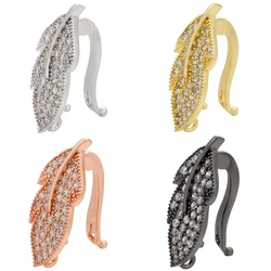 ZHUKOU 4 color leaf clasp hooks for women bracelet clasp crystal clasp for necklace jewelry accessories supplies wholesale VE504