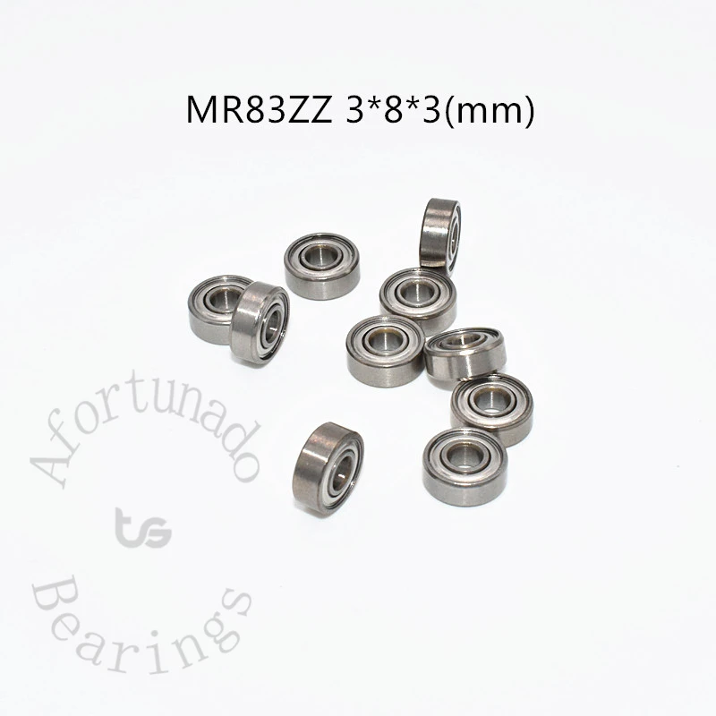 MR83ZZ 3*8*3(mm) 10PCS Metalowe uszczelnione miniaturowe łożyska ze stali chromowanej