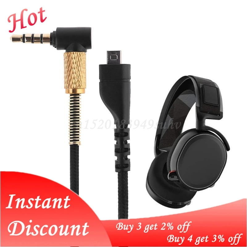 Сменный стерео аудио кабель-удлинитель для беспроводных Игровых Наушников Arctis 3 5 7 9X Pro