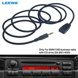 LEEWA 3.5mm Male Jack AUX Input Cable Adapter Only For BMW E46 With Business CD Radio Headunit #CA6254