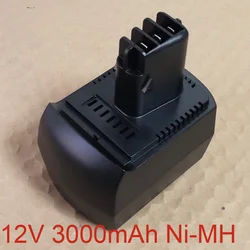 12V 3.0Ah Ni-MH Rechargeable Battery for Metabo cordless Electric drill screwdriver BZ12SP BS 12 SP BSZ 12