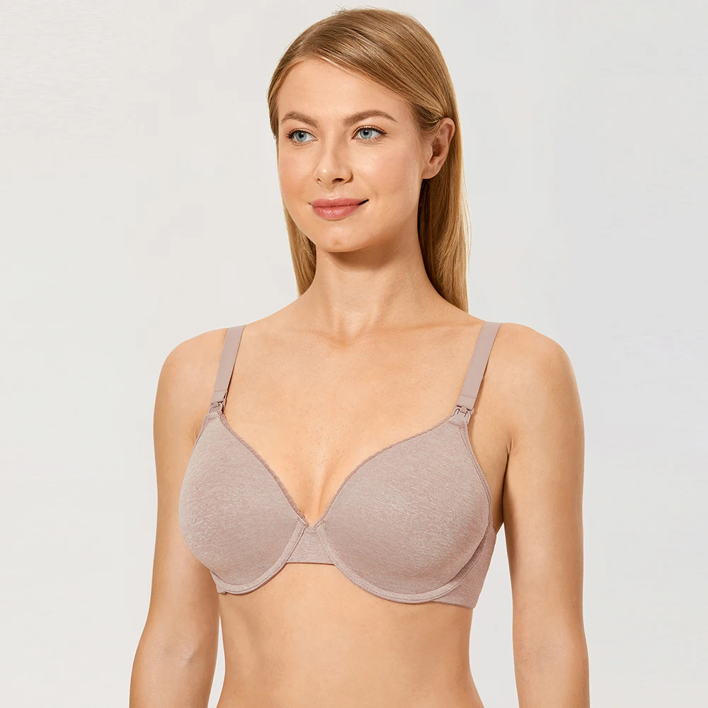 Reggiseno per allattamento premaman taglie forti da donna Gratlin per l'allattamento al seno copertura completa vestiti per gravidanza con ferretto leggermente imbottiti