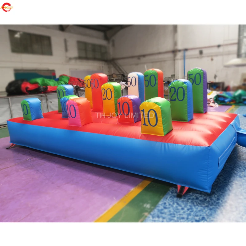 4*2m Carnevale Interattivo Anello Gonfiabile Lancio Carnevale Lancio Hoopla Gioco per Evento di Festa Ventilatore D'aria Cortile Hula Hoop