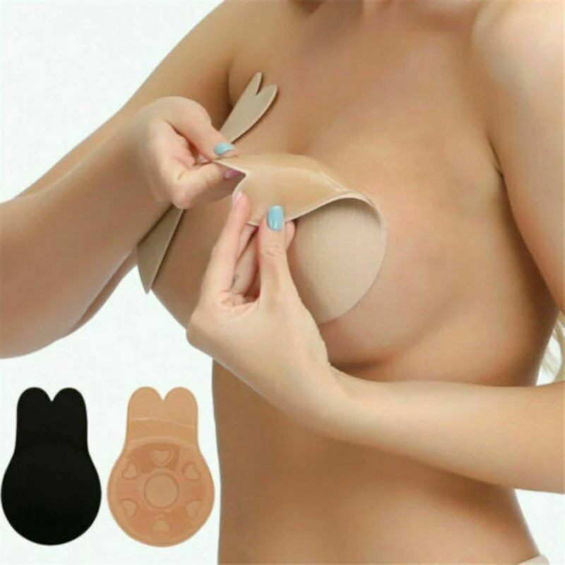 

Silicone Self Adhesive Nipple Sticker Women Breast Petals Lift Nipple Cover Invisible Strapless Backless Stick on Bra Stickers