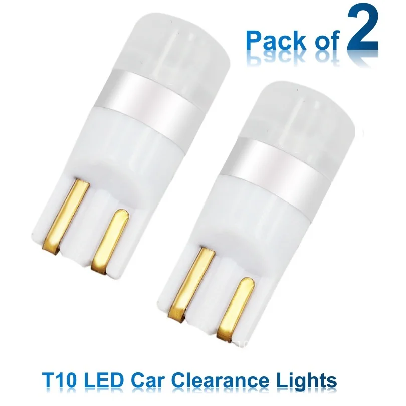 

Pack of 2 T10 W5W LED Car Clearance Lights License Plate/Turn Signa/Brake/Reversel/Fog Lamps for Auto/Vehicle