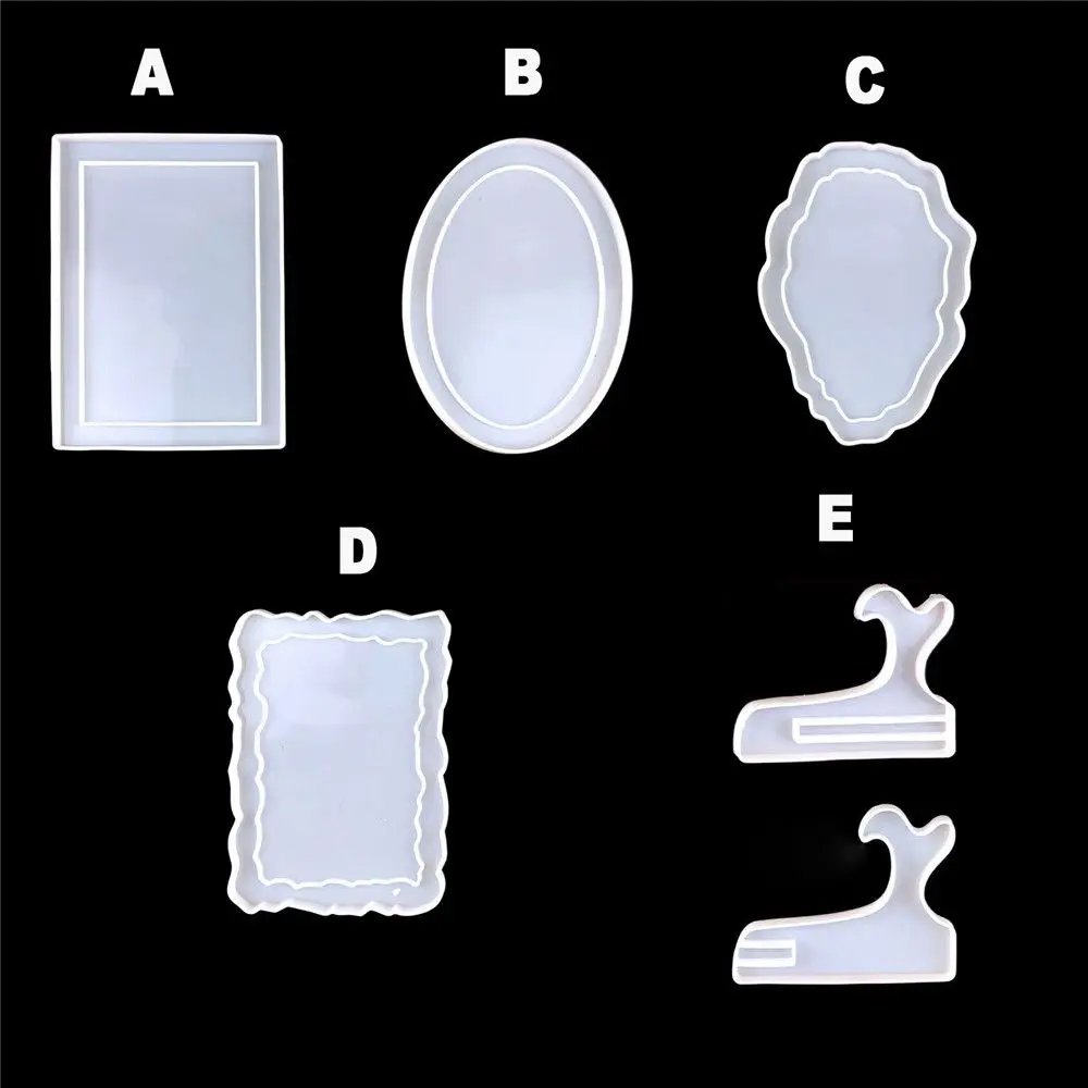 لوازم المهرجانات أدوات صنع المجوهرات إطار صور دائري مربع قالب من السيليكون قالب الراتنج قالب حامل الإطار #5