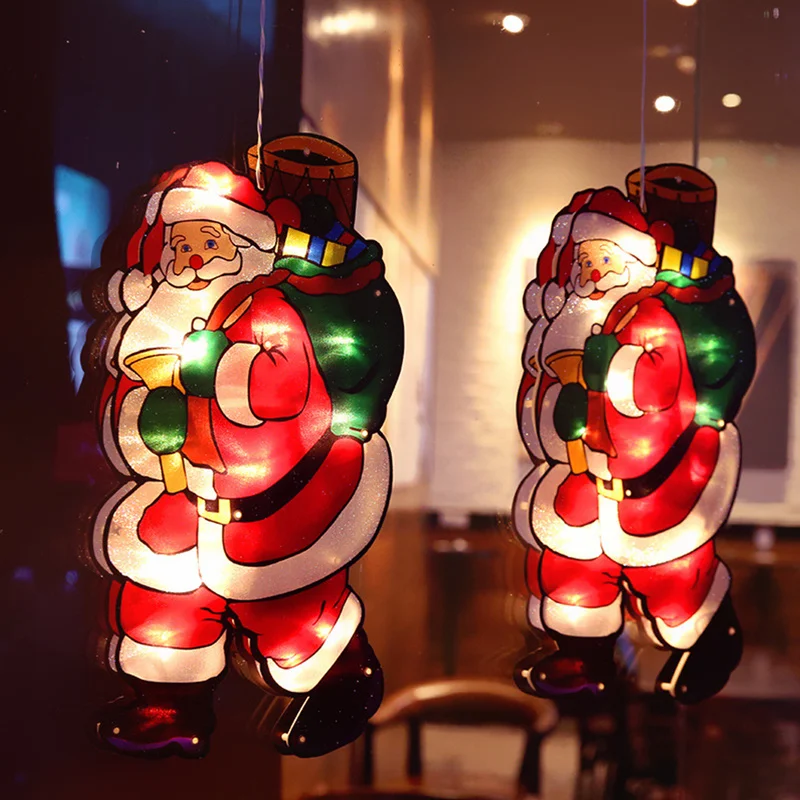 2020 decoração de natal led luzes da noite árvore natal santa forma boneco de neve lâmpada iluminação para o ano novo navidad loja decoração para