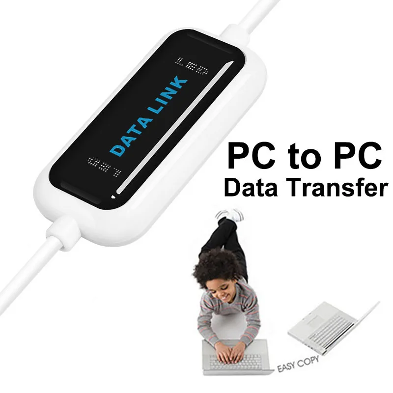 

USB Two-way Copy Line From One PC To Another PC Files Share Cable Sync Data Link Direct File Transfer Bridge Between 2 Computers