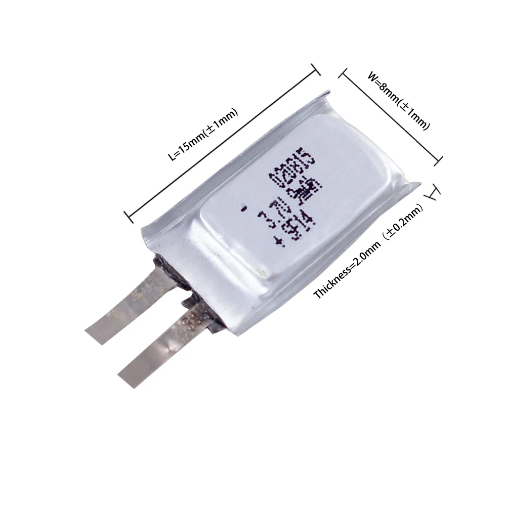 3.7V 200815 9mAh Rechargeable Lithium Li-ion Li Polymer Battery SD020815 Batteries