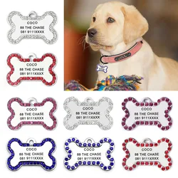 Personalizado gravado Pet ID Tags, nome, número, endereço, colar de pingente, cachorro, gato, cão, charme, acessórios