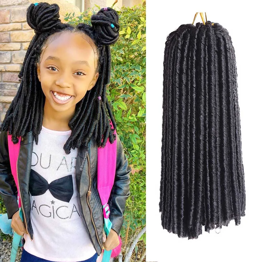 Crochet Trecce Treccia Sintetica extensions Afro Acconciature Morbida Faux Locs Marrone Nero giamaicano rimbalzo estensioni sintetiche